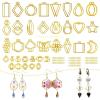 LET’S RESIN 172 pcs Open Bezels for Resin, 2 Size 36 Styles of Gold Hollow Frame Pendants Bezels with 100pcs Jump Rings, Unique Resin Bezels for Jewelry Making, Necklaces Earrings Making Supplies