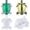 LET’S RESIN 2pcs Turtle Resin Molds, Durable 3D Animal Silicone Molds for Epoxy Resin, Smaller Sea Turtle Marine Art Silicone Resin Molds for Craft, Ocean Theme Night Lights, Home Decor