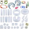 LET’S RESIN 30pcs Resin Jewelry Molds, Jewelry Molds for UV Resin, Resina Silicone Molds kit with Bracelet,Pendant,Ring for Epoxy Casting