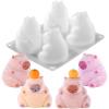 LET’S RESIN 4 Pcs Chicks Silicone Molds for Taba Squishy, Cute Animal Molds for Squishy Maker, Resin Casting, Effortless Demolding for Stress Relief DIY Decompression Gift Home Decor(Capybara)
