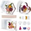 LET’S RESIN 8Pcs Resin Molds Silicone,Deep Epoxy Resin Molds for Flower Bouquet Preservation,Large Silicone Molds for Resin Casting Craft Including Square Hexagon Heart Resin Mold(Resin Mold Set)