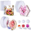 LET’S RESIN Bookends Resin Molds, 1 Pair Geode Book Organize Moulds Silicone Large, Crystal Epoxy Resin Molds for Books, Desktop Organizer, Office Home Decoration, Gift(Round Square Mold)