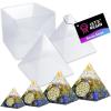 LET’S RESIN Bookends Resin Molds, 1 Pair Geode Book Organize Moulds Silicone Large, Crystal Epoxy Resin Molds for Books, Desktop Organizer, Office Home Decoration, Gift(Pyramid Mold)