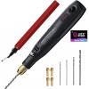 LET’S RESIN Cordless Drill, 10Pcs Electric Resin Jewelry Drill, 3-Speed Rechargeable Small Drill with Deburring Tool, Hand Drill for Resin Jewelry Making, Keychain Making, Multi-Purpose Resin Tools