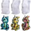LET’S RESIN Dragon Resin Molds, Hear, Speak, See No Evil 3 Pcs Dragon Epoxy Resin Molds, Lively 3D Animal Silicone Molds for Epoxy Resin, Art Craft, Gift