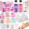 LET’S RESIN Flex Rubber for Taba Squishy Kit, All-in-one Beginner Kit for Squishy Maker, with 16oz Silicone Gel, Hamster/Capybara/Rabbit/Chick Silicone Molds, Color Paste, Flocking Powder, Ideal Gifts