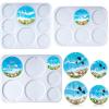 LET’S RESIN Keychain Resin Molds Silicone with Hole, 16 Cavities UV Resin Jewelry Pendant Mold for Beginner, Epoxy Resin Molds for Keychain Pendant Jewelry Making(Round Keychain Molds)