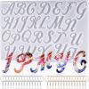 LET’S RESIN Large Alphabet Mold with Hole, Reversed Alphabet Letter Resin Molds Silicone with 30 Jump Rings, 30 Key Rings, Epoxy Molds for Keychain Making(15.3″X8.9″)(Fancy Letter with Hole)