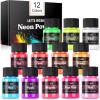 LET’S RESIN Neon Pigment Powder,12Colors Fluorescent Powder,10g/Bottle of Mica Powder for Epoxy Resin,Nail,Tumblers,Soap Making,Slime & Candle,Painting, and DIY Crafts(colorful)