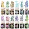 LET’S RESIN Opal Chunky Glitter for Resin, 12 * 10g Craft Glitter Powder for Tumblers/Slime, Iridescent Chameleon Glitter Sequins Festival Decor(Each 0.35oz)