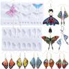 LET’S RESIN Resin Earring Molds, 2 Pcs Resin Molds Silicone with Butterfly Moth Wings Shapes, Silicone Molds for Resin Jewelry, DIY Art Craft(Butterfly Earring Molds)