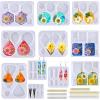 LET’S RESIN Resin Earring Molds, 2 Pcs Resin Molds Silicone with Butterfly Moth Wings Shapes, Silicone Molds for Resin Jewelry, DIY Art Craft(Geometric Earring Molds)