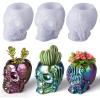 LET’S RESIN Silicone 3D Large Skull Shape Molds, Skeleton Skull Epoxy Resin Mold for Candle Making, Home Decor, Outdoor, Resin Casting Art Crafts(3 Pcs)