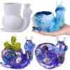 LET’S RESIN Snail Silicone Molds for Epoxy Resin, 3D Large Flower Pot Vase Resin Molds for Concrete Cement, Cute Epoxy Resina Mold for Casting, DIY Craft, Home Decor