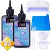 LET’S RESIN UV Resin with Light,Upgraded 200g Crystal Clear&Low Odor,UV Light,Silicone Mat,Ultraviolet Epoxy Resin Hard, Starter Kit for Jewelry,Craft Decor, Keychain Making