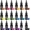 LET’S RESIN UV Resin,18 Dark Colored UV Resin, Odorless & Low Shrinkage UV Color Resin with Vibrant Colors, Black and White UV Resin Kit for Crafts, Jewelry Making, Colored Resin Casting and Coating