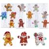 LET’S Resin 18 Cavities Christmas Resin Molds, 6 Gingerbread Pattern Christmas Ornament Resin Molds Silicone, Glossy Silicone Molds for Resina Art, Tree Decorations,Holiday Gifts,Keychain