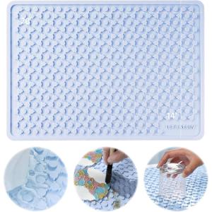 LET’S RESIN Resin Collector Mat, Easy Clean & Silicone Heat Resistant Mats 14.5” x 9.4”, Non-Slip Multipurpose Thick Silicone Mats for Resin Molds, Epoxy Resin, Cup Turner, Kitchen Counter, Placemat(20″ x 14″)