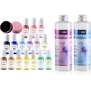 LET’S RESIN Silicone Mold Making Kit and Silicone Pigment Dye