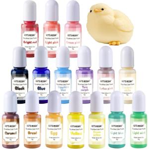 LET’S RESIN Silicone Pigment Dye for Taba Squishy, 16 Colors Opaque Pigment Paste for Silicone Rubber Mold Making, Vibrant Colorant for Squishy Maker Coloring