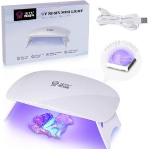 LET’S RESIN UV Light for Resin Curing, Portable Mini 365nm UV Flashlight Black Light, Faster Cure LED Waterproof UV Lamp Rechargeable for Resin Molds, Pet Urine, Dry Stains, Bed Bug(Mini)