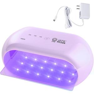 LET’S RESIN UV Light,Two-Sided Longer time Setting(2m,3m,5m) Resin Light with 36 LED Beads, Large Size UV Lamp for Resin Curing, Molds,DIY Craft Decor(Own Design Patent)(Purple)