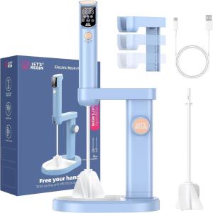LET’S RESIN Upgraded Rechargeable Resin Mixer，Handheld 3-Speed Epoxy Mixer with Minimizing Bubbles, Electric Resin Mixing Tool for Epoxy Resin, Silicone, Paint, DIY Crafts(Resin Mixer Set)