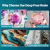 LET’S RESIN EPOXY RESIN Deep Pour Epoxy Resin 1.5 Gallon,2 to 4 Inch Depth Crystal Clear Epoxy for Flower Preservation,Bubble Free & Low Viscosity Casting Resin for River Table,Art,Crafts