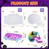 LET’S RESIN 4 Pcs Skull Coaster Resin Molds, Coaster Silicone Molds with Holder, Halloween Coaster Molds for Epoxy Resin, Skull Coasters Decoration for Festival, Ideal Gifts for Crafter and Artist