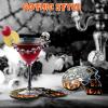 LET’S RESIN 4 Pcs Skull Coaster Resin Molds, Coaster Silicone Molds with Holder, Halloween Coaster Molds for Epoxy Resin, Skull Coasters Decoration for Festival, Ideal Gifts for Crafter and Artist