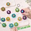 LET’S RESIN Keychain Resin Molds Silicone with Hole, 27 Cavities Flower Alphabet UV Resin Jewelry Pendant Molds kit for Beginner, Letter Epoxy Resin Molds for Keychain Pendant Jewelry Making