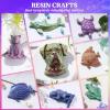 LET’S RESIN Chameleon Chunky Flakes, Resin Supplies-8 Color Intense Colorshift Pigment Powder for Resin Crafts/Tumblers, Chrome Powder Iridescent Flakes for Nail Art/Paints/Soap Making