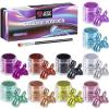 LET’S RESIN Chrome Powder,10 Colors Metallic Mirror Effect Chrome Powder for Nail, Holographic Pigment for Epoxy Resin, Slime, Crafting, Tumbler, Oil Painting(new 10 colors)