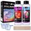 LET’S RESIN Epoxy Resin Kit,1 Gallon Bubble Free & Crystal Clear Epoxy Resin for Casting, DIY, Art, Molds,Jewelry（Including 0.5 Gallon Resin + 0.5 Gallon Hardener）(Small)