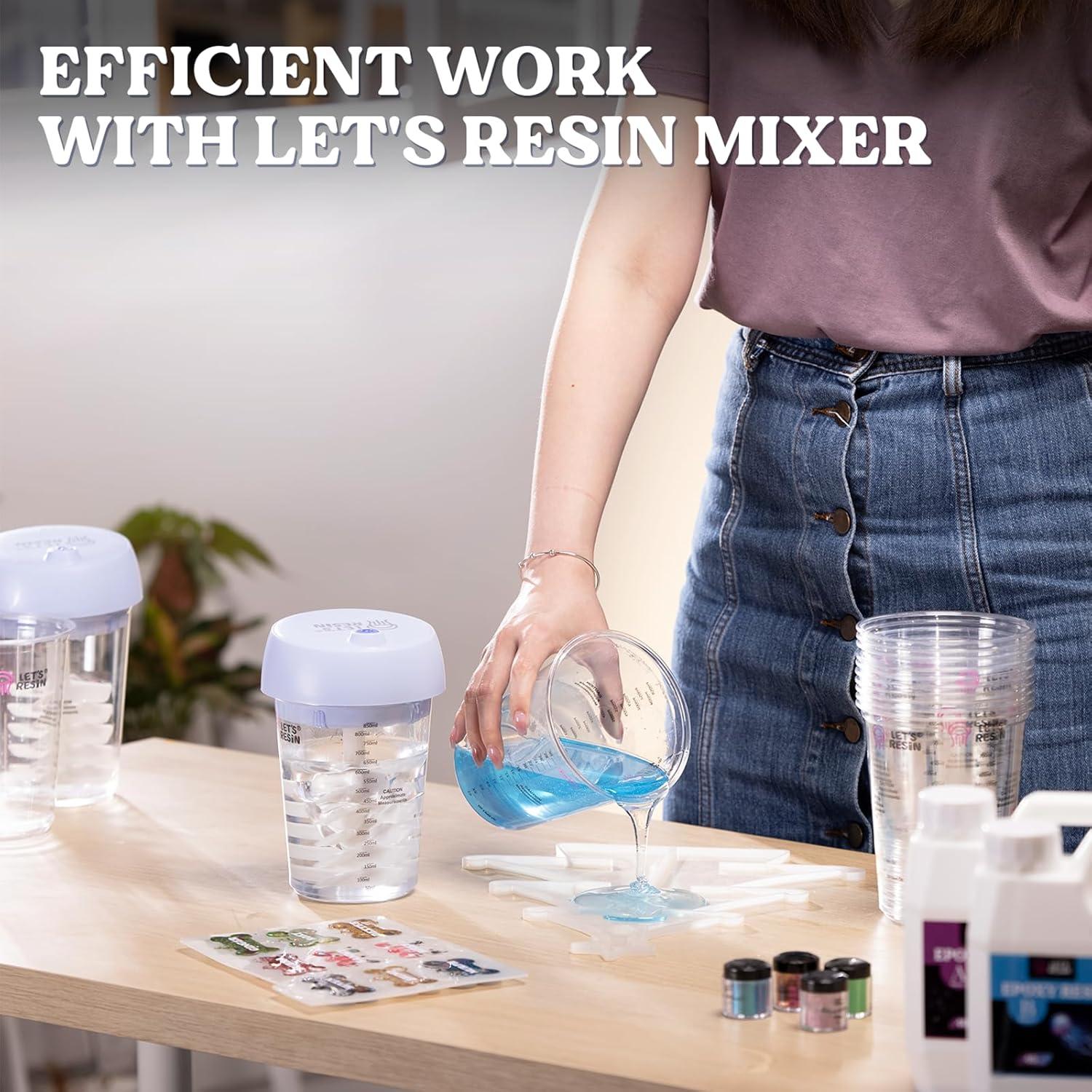 image:imageLETS RESIN Upgraded Resin Mixer Electric Double Mixing Effect amp Speed Control Handheld Epoxy Mixer with Minimizing Bubbles Rechargeable Resin Supplies for ResinLiquid Silicone Molds Soap Makingauto resin mixer
