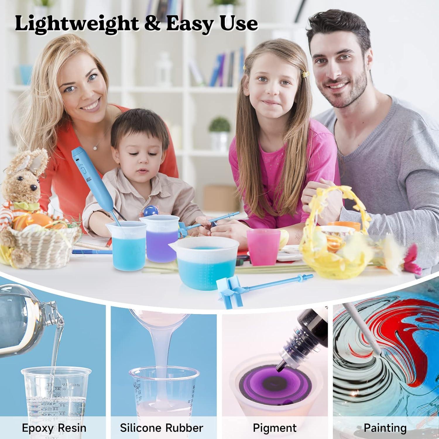 image:imageLETS RESIN Upgraded Resin Mixer Electric Double Mixing Effect amp Speed Control Handheld Epoxy Mixer with Minimizing Bubbles Rechargeable Resin Supplies for ResinLiquid Silicone Molds Soap Makingresin mixer