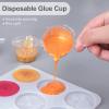 LET’S RESIN Epoxy Mixing Cups Kit,200Pcs, Plastic, 30ml Disposable Measuring Cups,50 Wooden Stirring Sticks for Paint Mixing, Jewelry Making(30ML)
