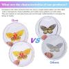 LET’S RESIN Realistic Paper Butterfly Moth,46 Pcs Double-Sided Faux Butterfly,Epoxy Resin Supplies,Vintage Floral Decoration,Resin Accessories for Art,Crafts,Molds(Paper Butterfly Moth)