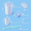 LET’S RESIN Silicone Measuring Cups, 450ml Accurate 2 Scales & 100ml Durable Measuring Cups, Epoxy Mixing Cup,Silicone Stirring Sticks, Easy Clean Resin Supplies for Resin Molds, Glitter Tumbler(450ml)