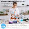 LET’S RESIN Upgraded Resin Mixer Electric, Double Mixing Effect & Speed Control Handheld Epoxy Mixer with Minimizing Bubbles, Rechargeable Resin Supplies for Resin,Liquid Silicone, Molds, Soap Making(resin mixer)