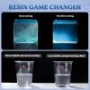 LET’S RESIN Upgraded Resin Mixer Electric, Double Mixing Effect & Speed Control Handheld Epoxy Mixer with Minimizing Bubbles, Rechargeable Resin Supplies for Resin,Liquid Silicone, Molds, Soap Making(auto resin mixer)