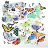 LET’S RESIN Realistic Paper Butterfly Moth,46 Pcs Double-Sided Faux Butterfly,Epoxy Resin Supplies,Vintage Floral Decoration,Resin Accessories for Art,Crafts,Molds(Paper Butterfly Moth)