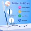 LET’S RESIN PAINT Jumbo Glitter Gel Pen Set,32 colors Metallic Shimmer Glitter Pens for Adult Coloring Books, Scrapbooking,Greeting Cards,DIY Crafts,Capped Sparkly Pens, Non-Toxic & Smooth(44 Colors Retractable Glitter Gel Ink Pens)