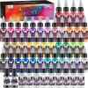 LET’S RESIN PAINT Airbrush Paint Set,42 colors with 3 Primers & 5 thinners,Water-Based Opaque & Neon & Iridescent Acrylic Paints Ready to Spray for Metal,Wood,Canvas