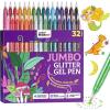LET’S RESIN PAINT Jumbo Glitter Gel Pen Set,32 colors Metallic Shimmer Glitter Pens for Adult Coloring Books, Scrapbooking,Greeting Cards,DIY Crafts,Capped Sparkly Pens, Non-Toxic & Smooth(32 Colors Jumbo Glitter Gel Ink Pens)
