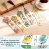 LET’S RESIN 12pcs Metal Bookmark Bezels for Resin with Tassels, UV Resin Molds for DIY Bookmarks, Flower Bookmark Bezels Kit for Craft Supplies & Wind Chime Accessories, Gifts for Book Lover(12 flower)