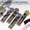LET’S RESIN 12pcs Metal Bookmark Bezels for Resin with Tassels, UV Resin Molds for DIY Bookmarks, Flower Bookmark Bezels Kit for Craft Supplies & Wind Chime Accessories, Gifts for Book Lover(12 flower)