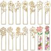 LET’S RESIN 12pcs Metal Bookmark Bezels for Resin with Tassels, UV Resin Molds for DIY Bookmarks, Flower Bookmark Bezels Kit for Craft Supplies & Wind Chime Accessories, Gifts for Book Lover(12 flower)