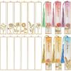 LET’S RESIN 12pcs Metal Bookmark Bezels for Resin with Tassels, UV Resin Molds for DIY Bookmarks, Flower Bookmark Bezels Kit for Craft Supplies & Wind Chime Accessories, Gifts for Book Lover(6 flower +6 blank)