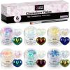 LET’S RESIN Opal Chameleon Flake, Transparent Glitter Flake for Epoxy Resin, 6 Colors Iridescent Color-Shift Pigment Powder for Resin Molds/Silicone Molds/Tumblers/Nail Art, Resin Supplies(Transparent flakes)